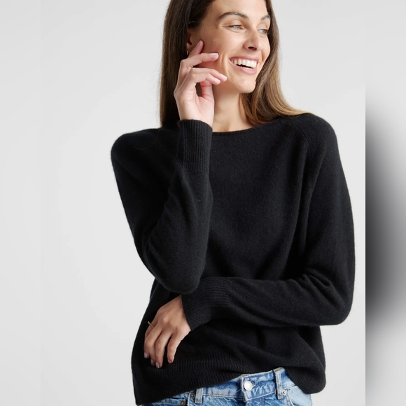 NEW Quince Mongolian Cashmere Boatneck Sweater Back Sz M - Picture 3 of 16